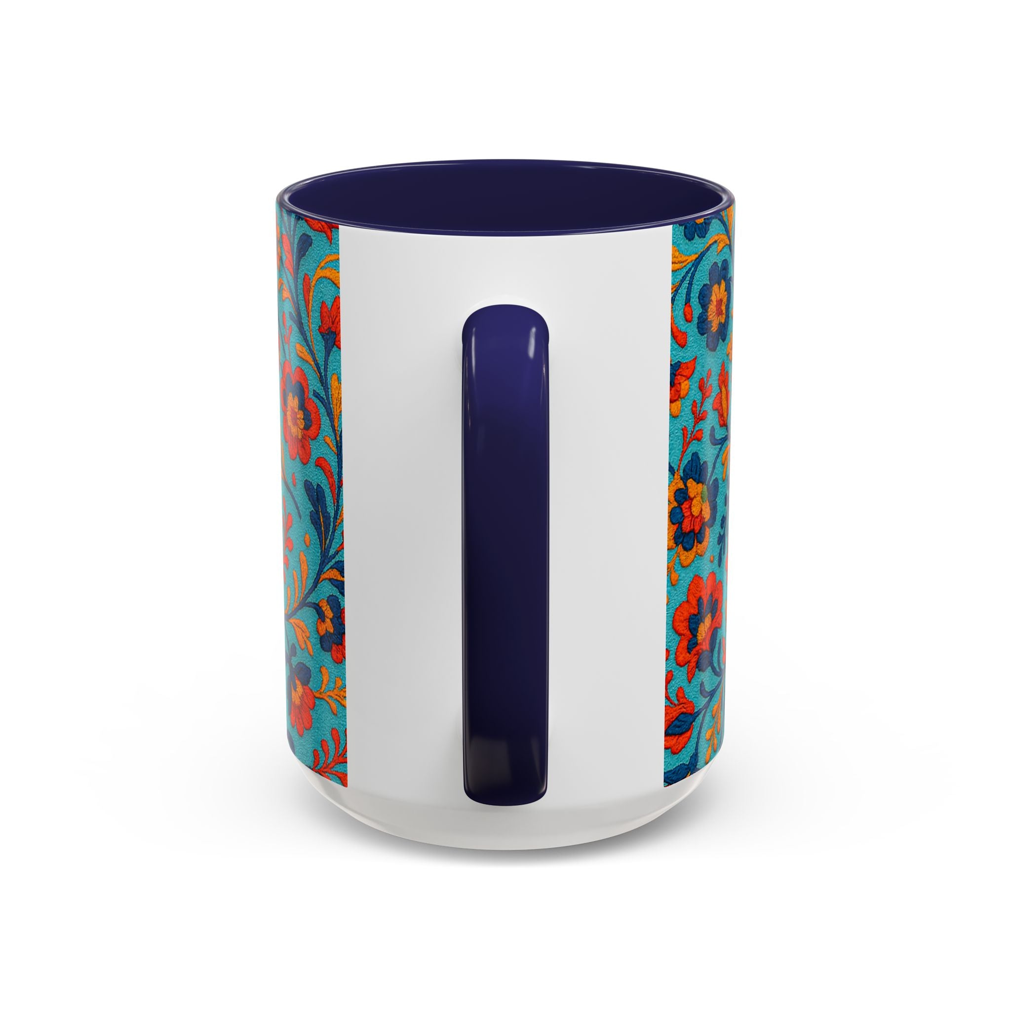 Vibrant Floral Accent Coffee Mug for Home, Office, Gifts, Mother's Day, Tea Lovers, Colorful Drinkware