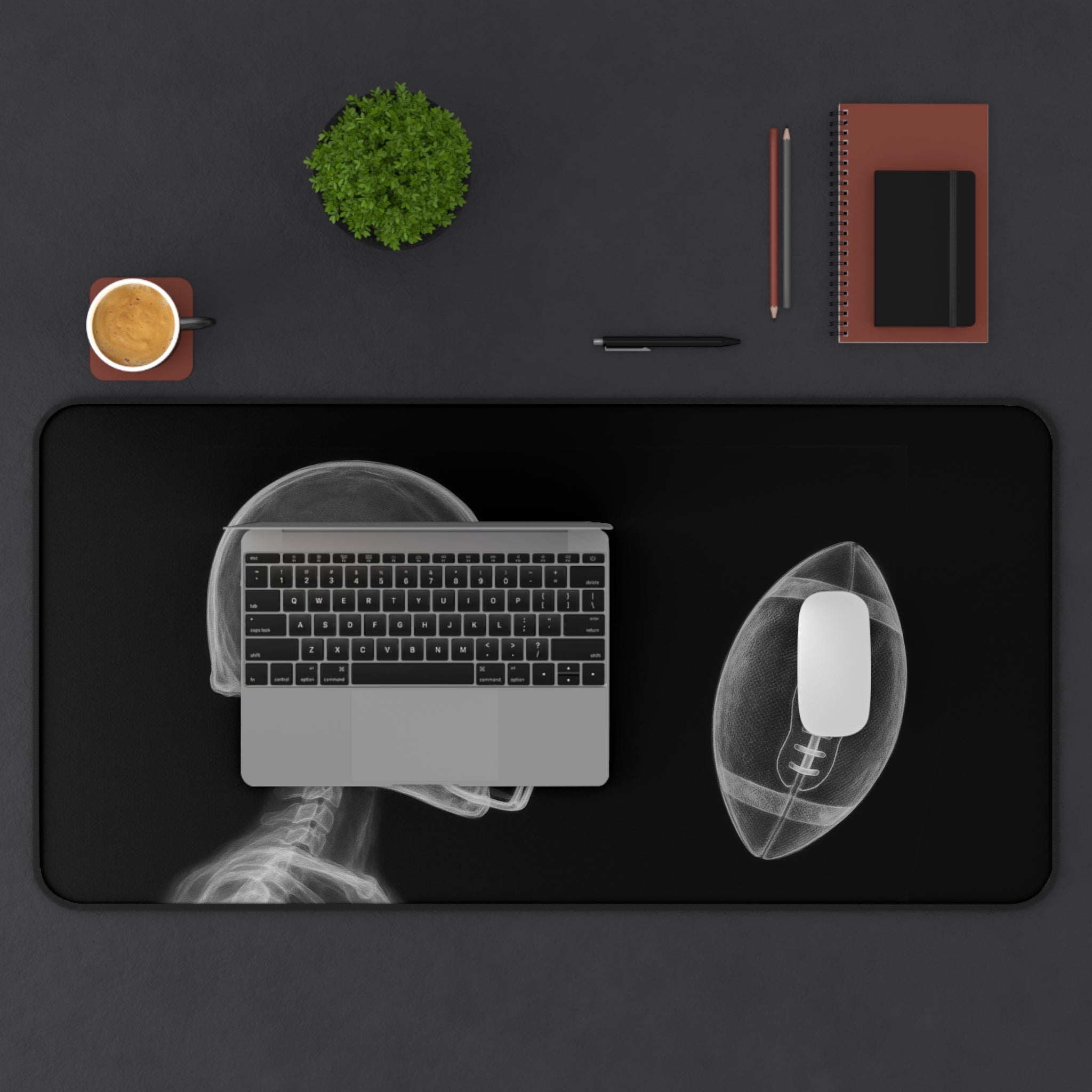 Football-Halloween Themed Desk Mat - Perfect for sports fans, gamers, and home offices | Ideal for gifting or everyday use