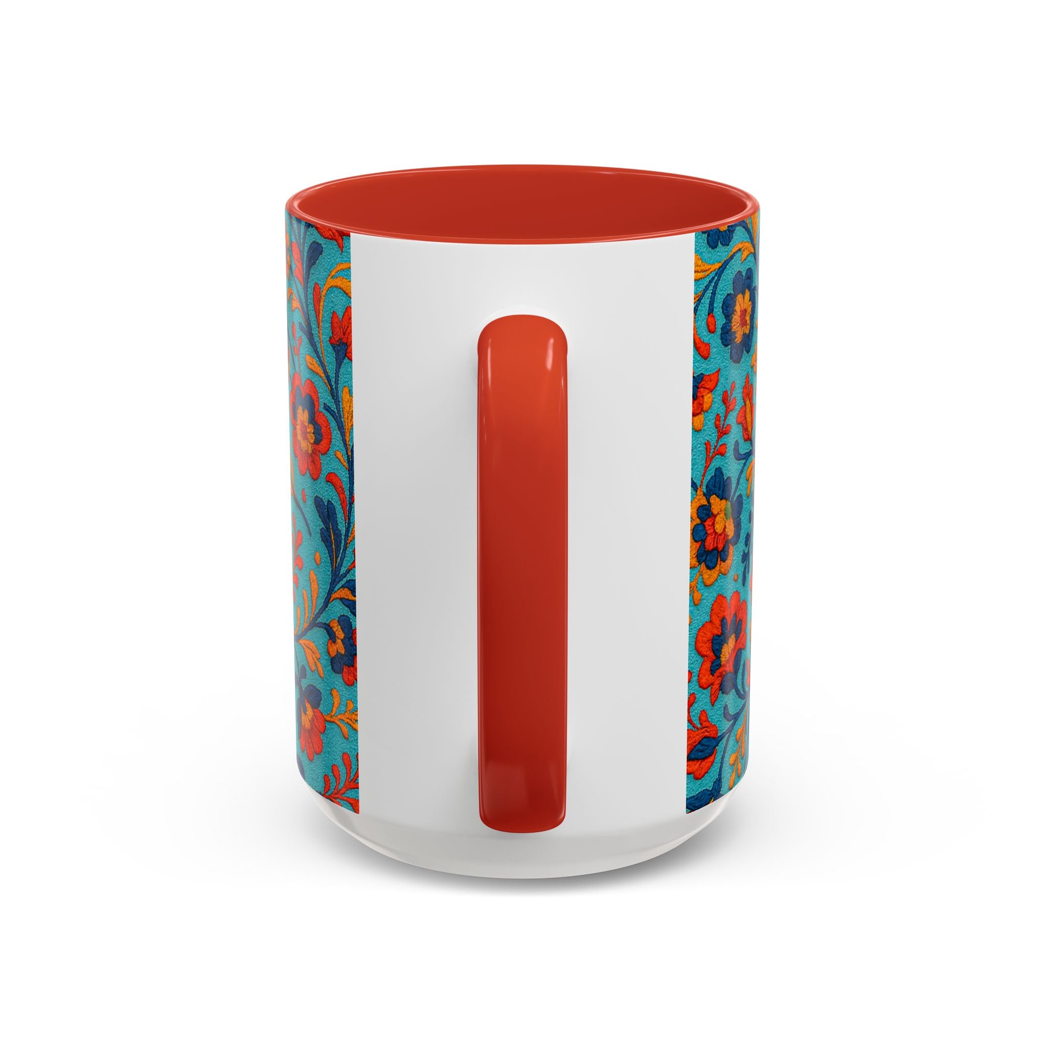 Vibrant Floral Accent Coffee Mug for Home, Office, Gifts, Mother's Day, Tea Lovers, Colorful Drinkware