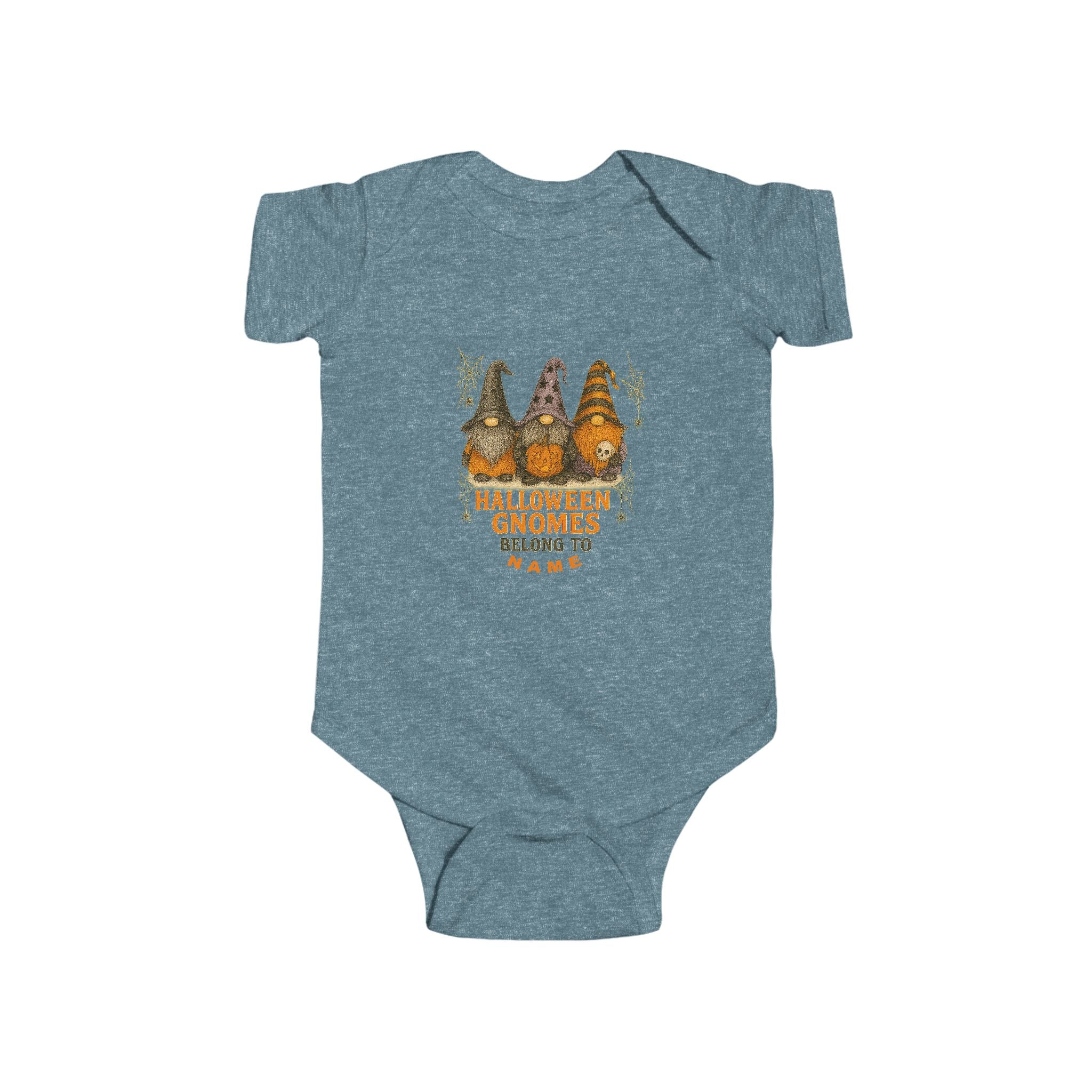 Halloween Baby Outfit, Fun Baby Outfit, Adorable Bodysuit, Baby Shower Favor, Baby Clothes. Garden Gnome Themed.