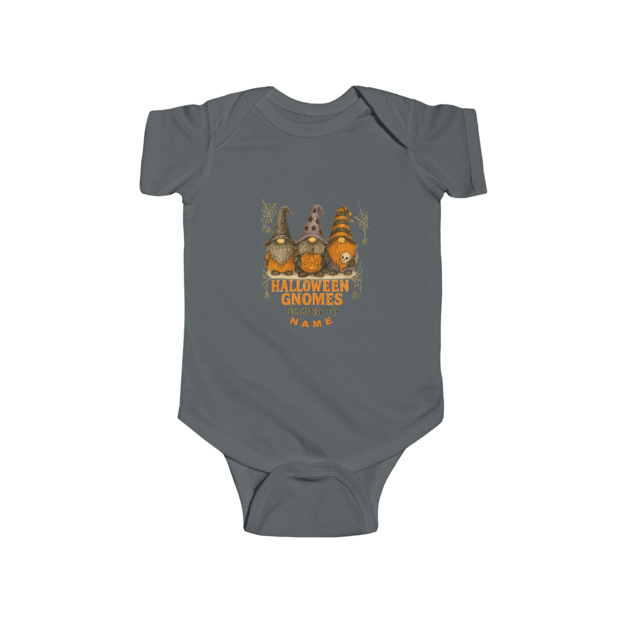 Halloween Baby Outfit, Fun Baby Outfit, Adorable Bodysuit, Baby Shower Favor, Baby Clothes. Garden Gnome Themed.