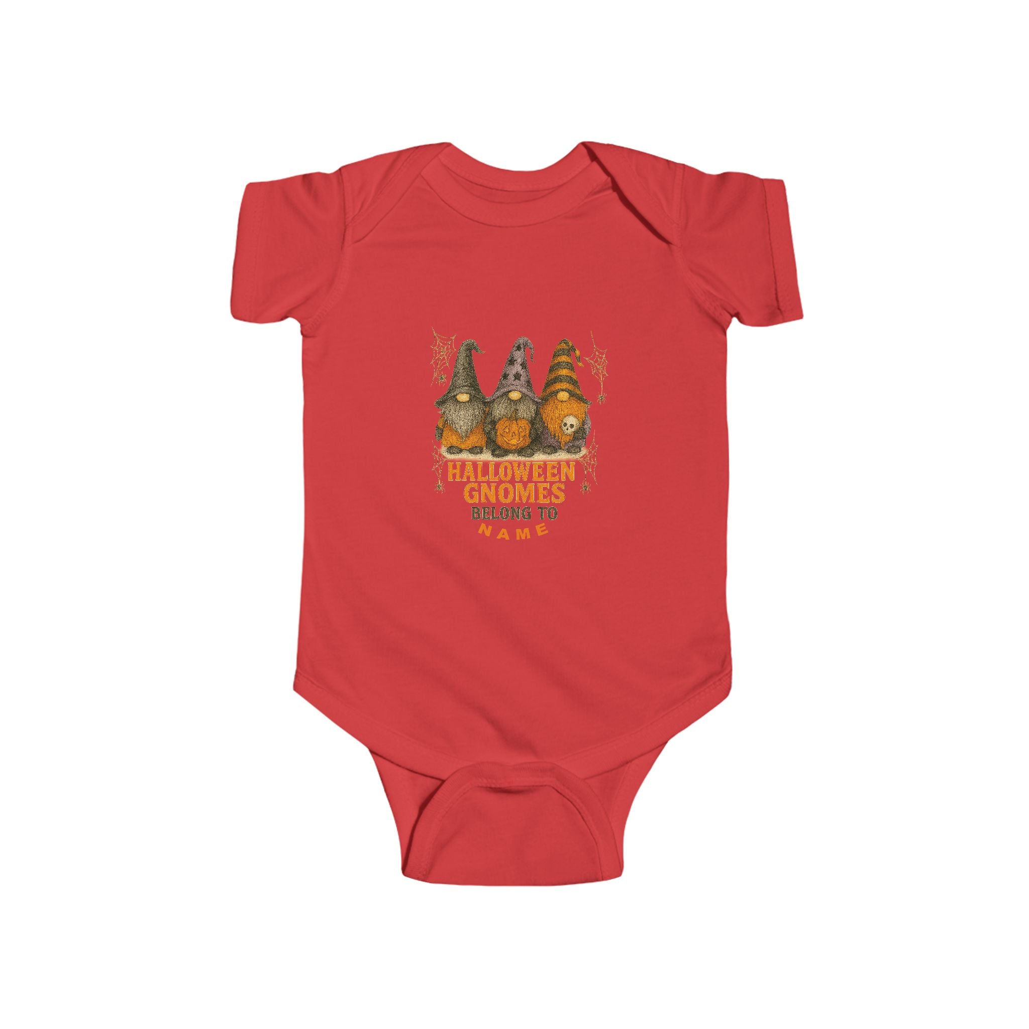 Halloween Baby Outfit, Fun Baby Outfit, Adorable Bodysuit, Baby Shower Favor, Baby Clothes. Garden Gnome Themed.