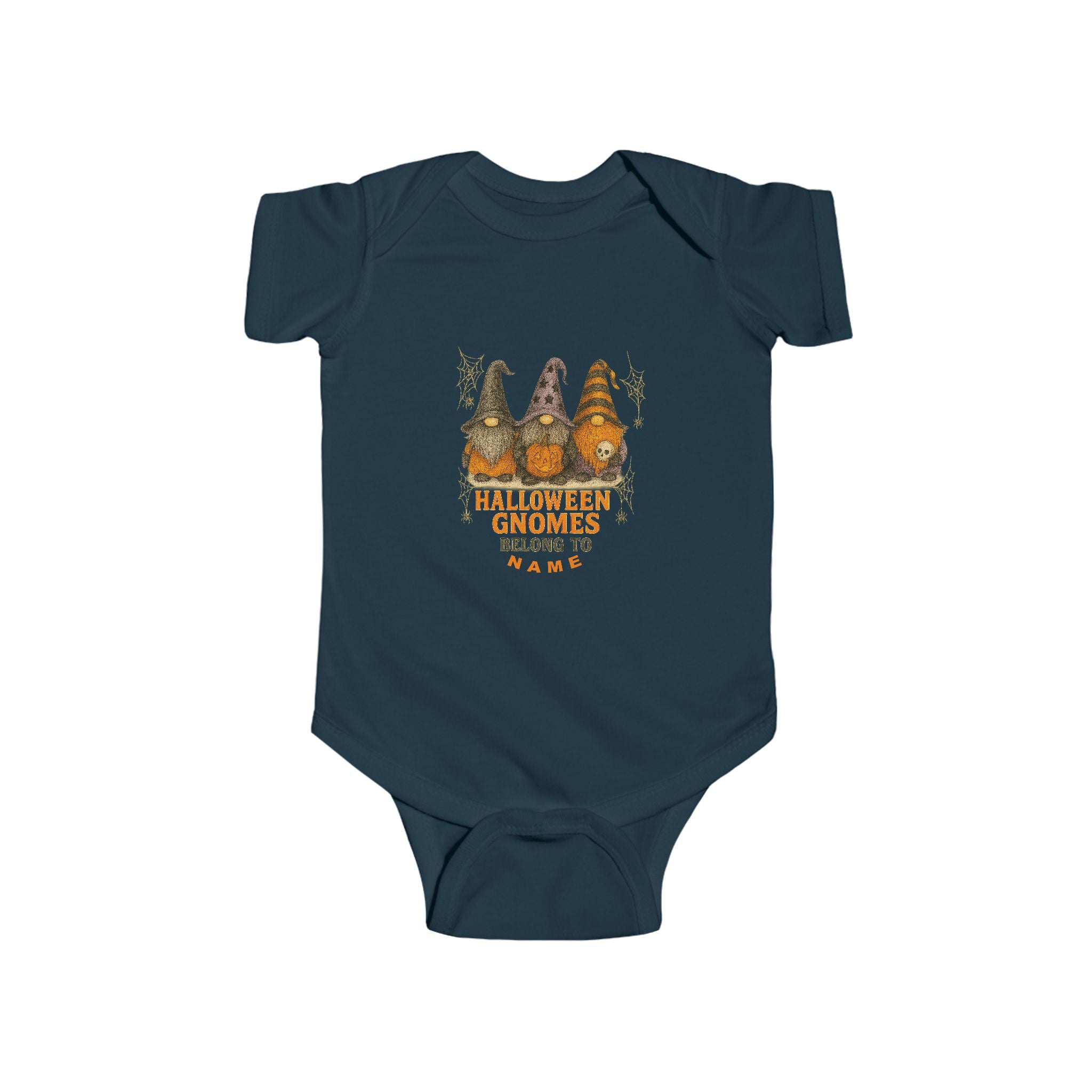 Halloween Baby Outfit, Fun Baby Outfit, Adorable Bodysuit, Baby Shower Favor, Baby Clothes. Garden Gnome Themed.
