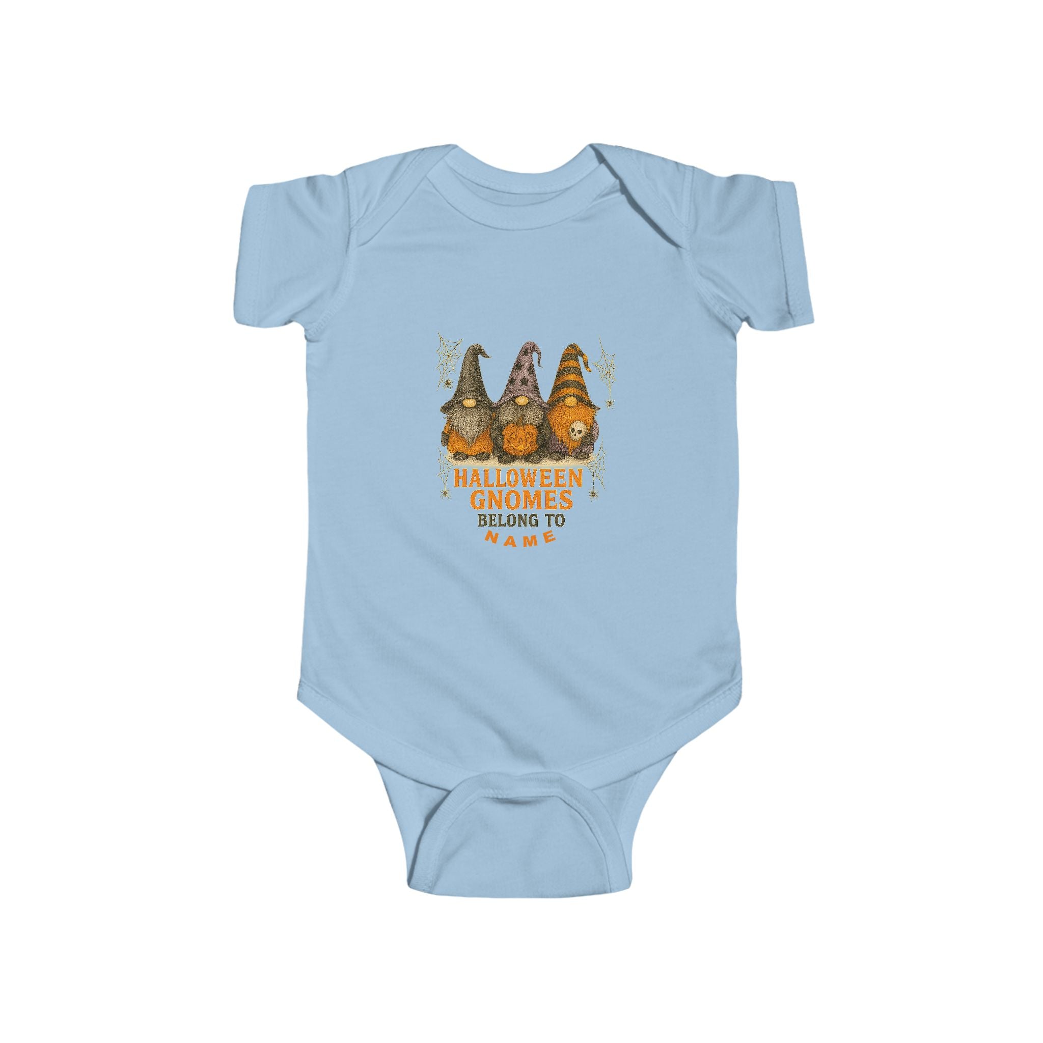 Halloween Baby Outfit, Fun Baby Outfit, Adorable Bodysuit, Baby Shower Favor, Baby Clothes. Garden Gnome Themed.