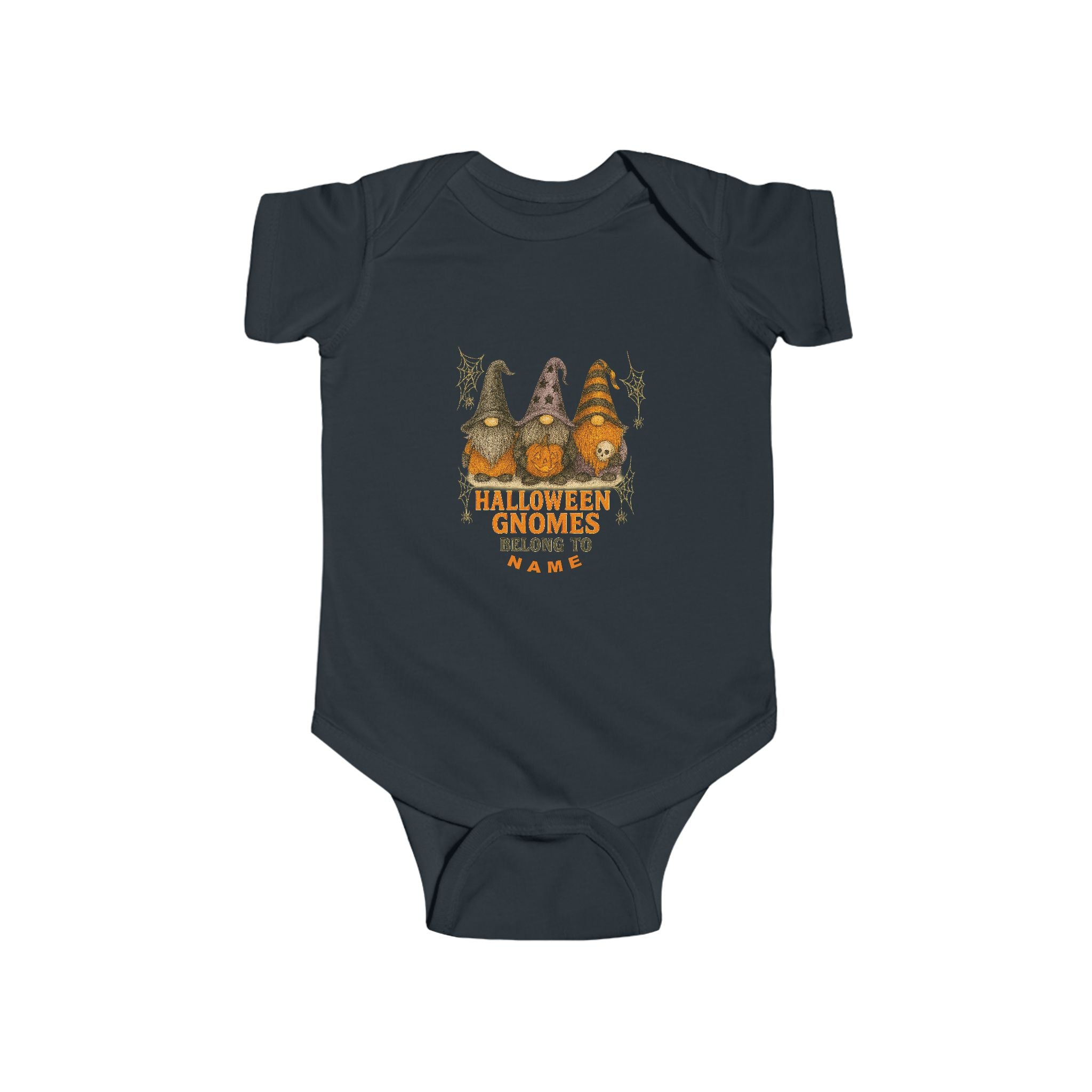 Halloween Baby Outfit, Fun Baby Outfit, Adorable Bodysuit, Baby Shower Favor, Baby Clothes. Garden Gnome Themed.