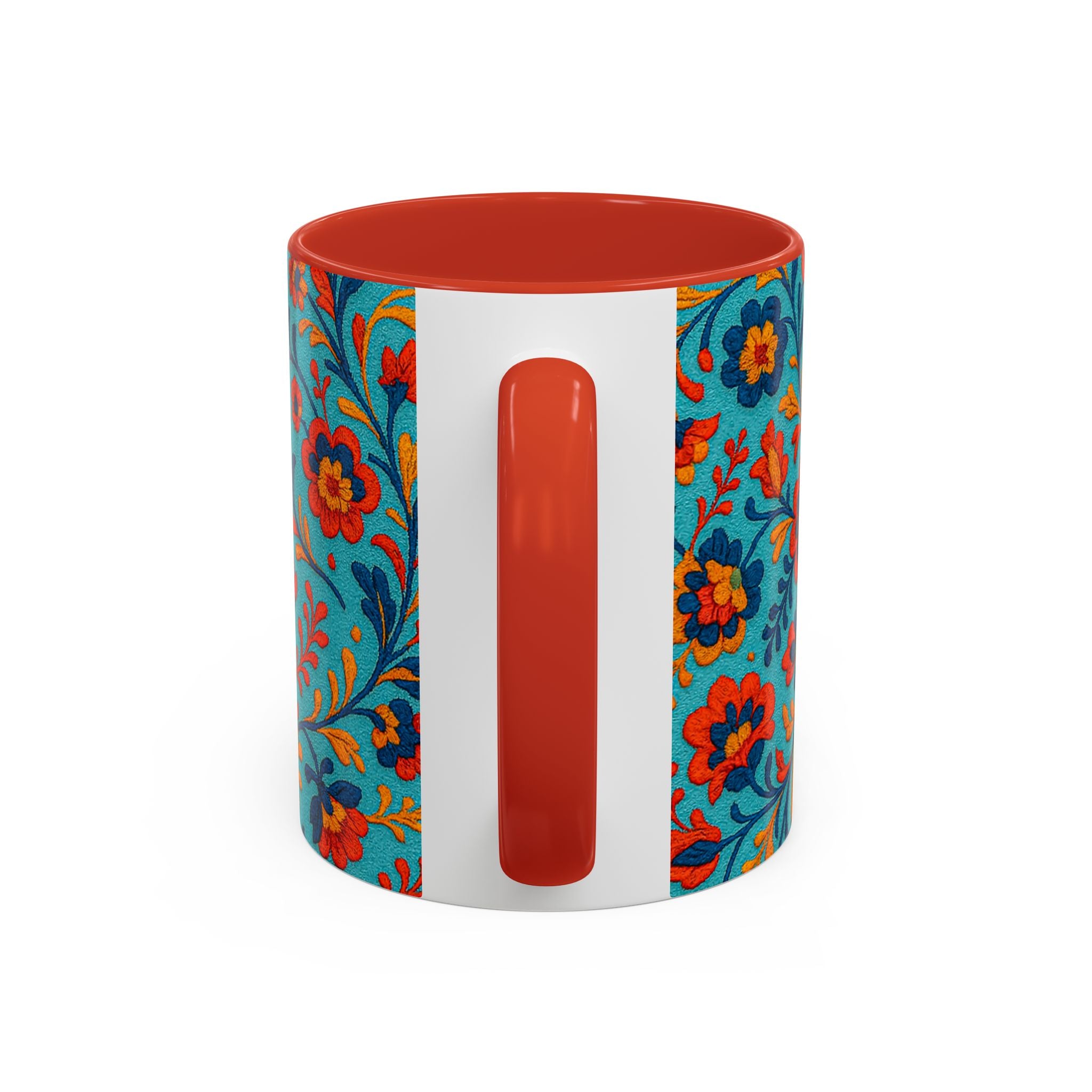 Vibrant Floral Accent Coffee Mug for Home, Office, Gifts, Mother's Day, Tea Lovers, Colorful Drinkware