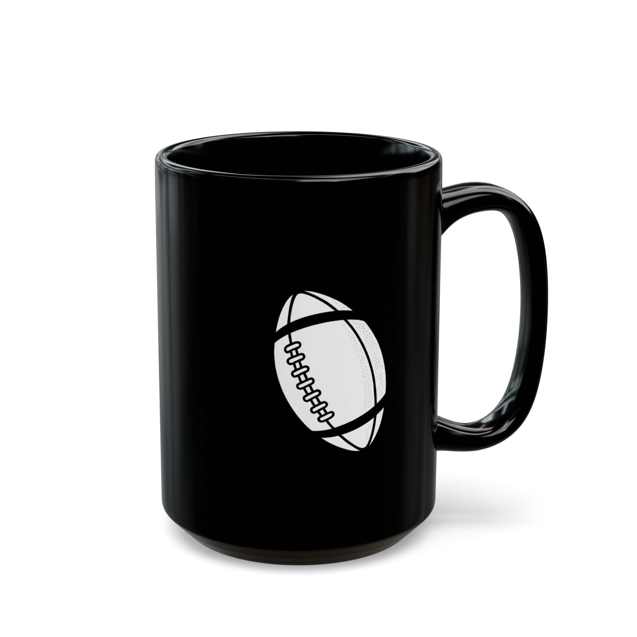 Football Skull Mug - Perfect for Sports Fans, Halloween, Gifting, Home Decor, Coffee Lover's Black Mug