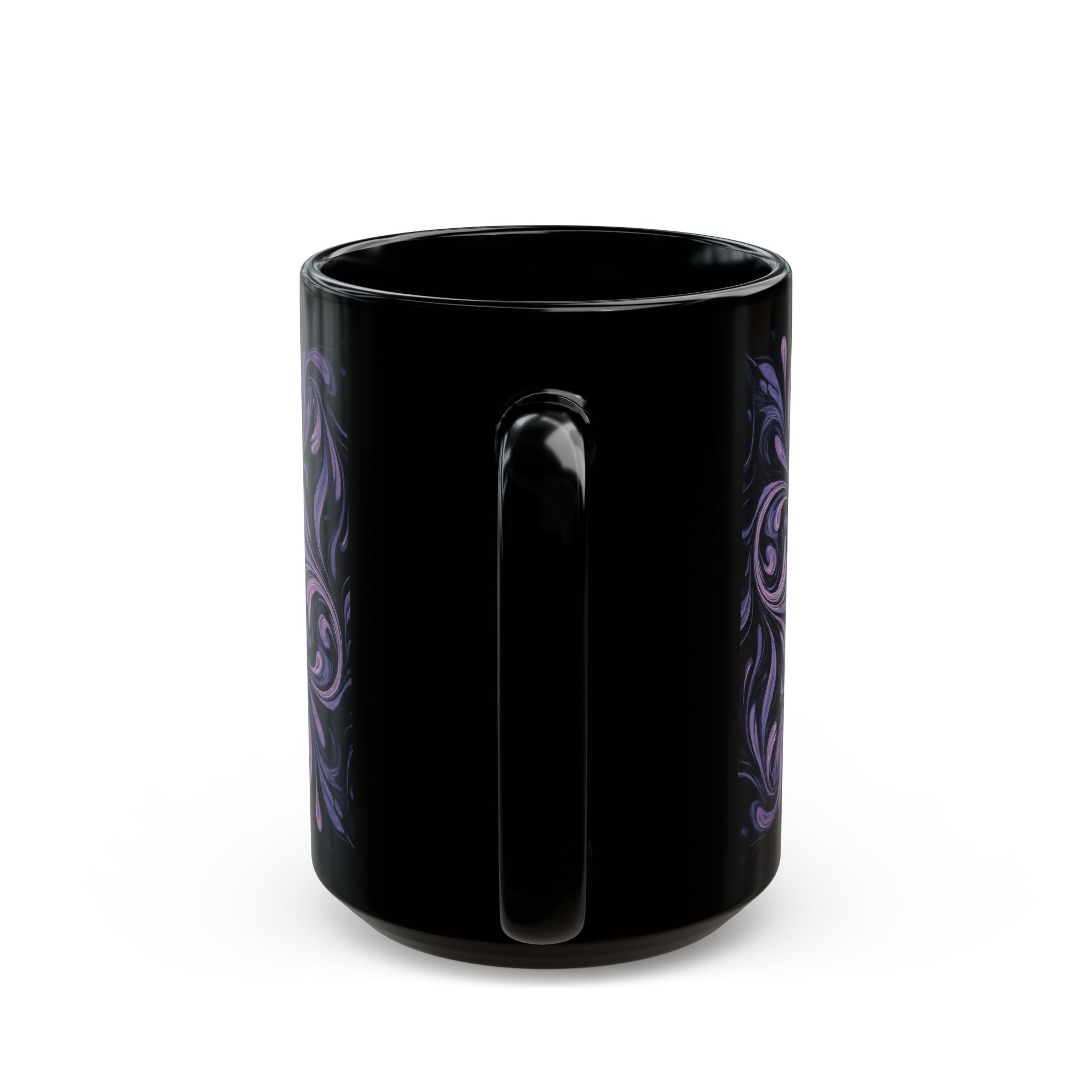 Elegant Swirl Mug - Coffee Lover Gift, Home Decor, Marbled Drinkware, Unique Kitchenware, Tea Mug, Dark Aesthetic