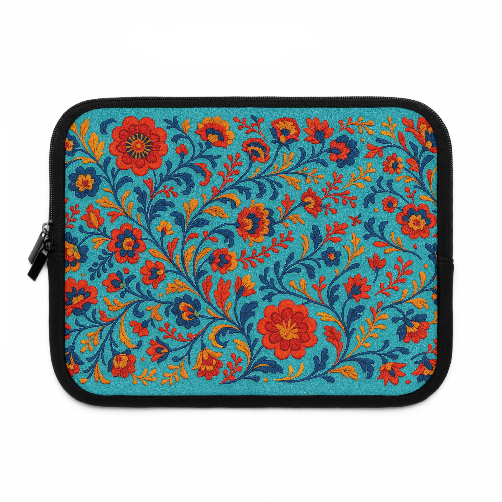 Bohemian Floral Laptop Sleeve - Colorful Tech Case, Laptop Bag, Artistic Sleeve for MacBook