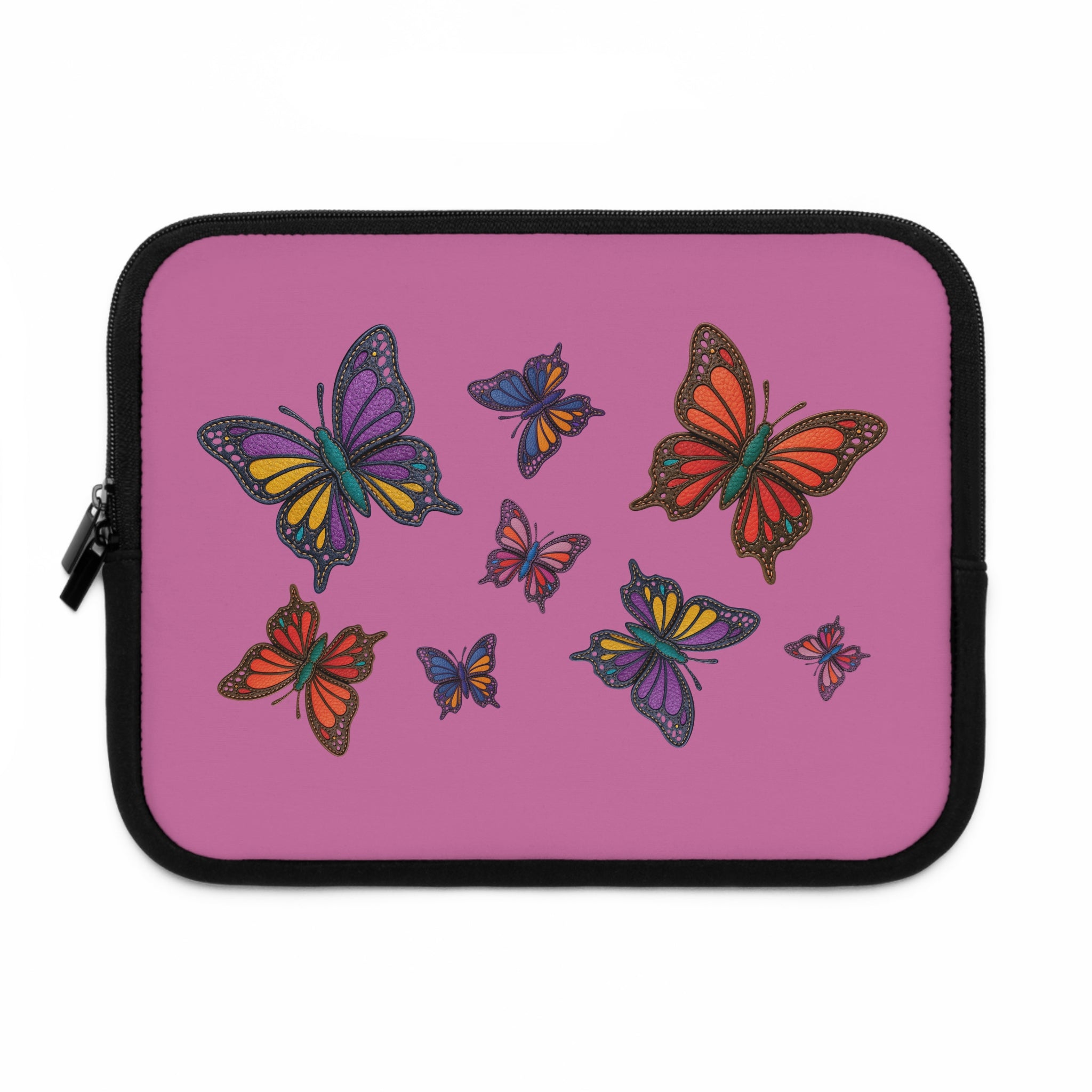 Colorful Butterfly Laptop Sleeve, Cute Purple Tech Case, Gift for Students, MacBook Bag, Unique Laptop Protector