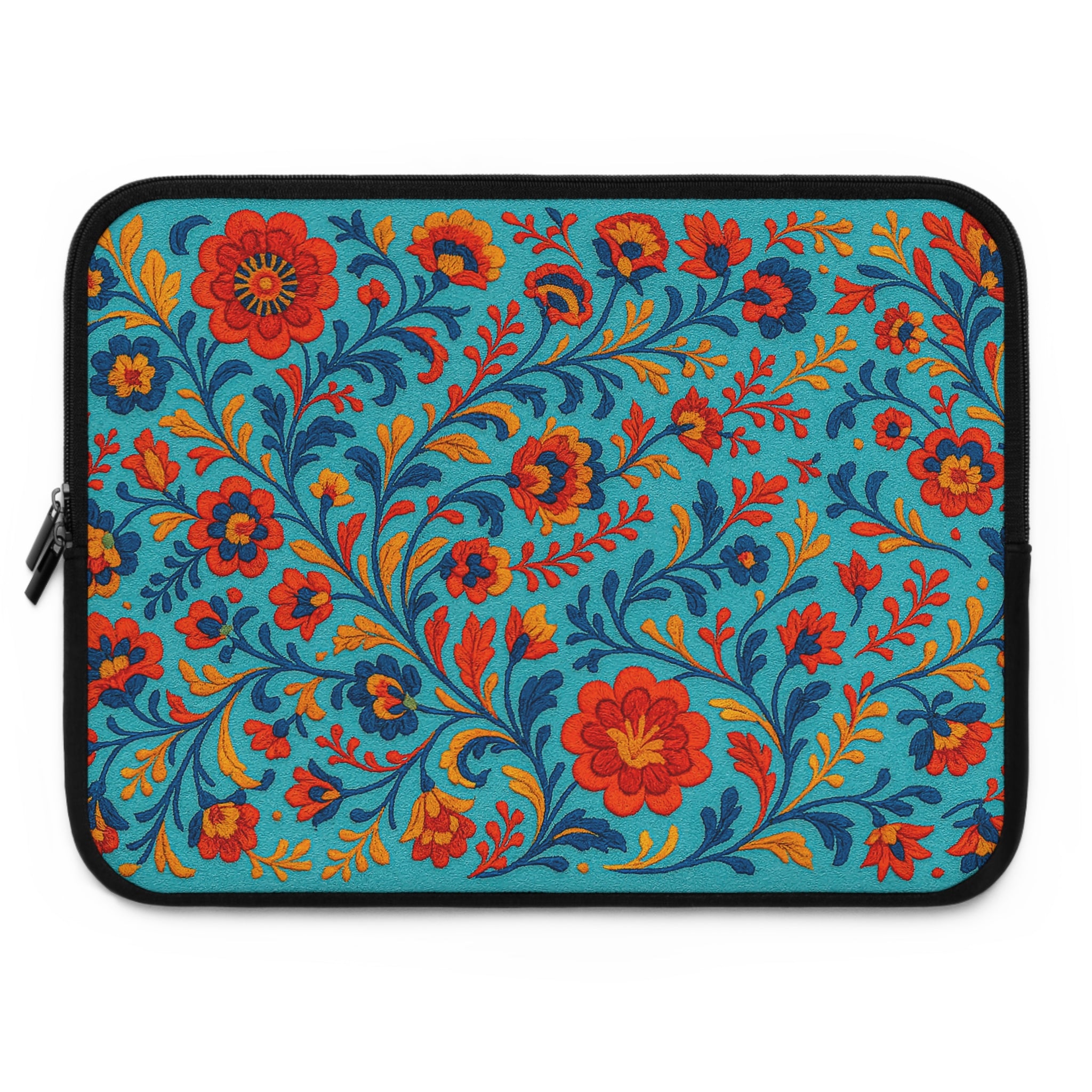 Bohemian Floral Laptop Sleeve - Colorful Tech Case, Laptop Bag, Artistic Sleeve for MacBook