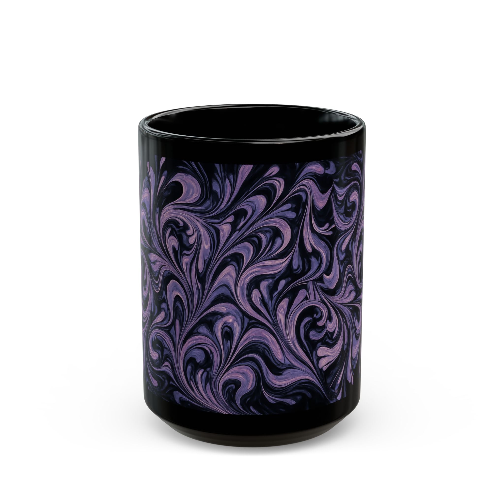 Elegant Swirl Mug - Coffee Lover Gift, Home Decor, Marbled Drinkware, Unique Kitchenware, Tea Mug, Dark Aesthetic