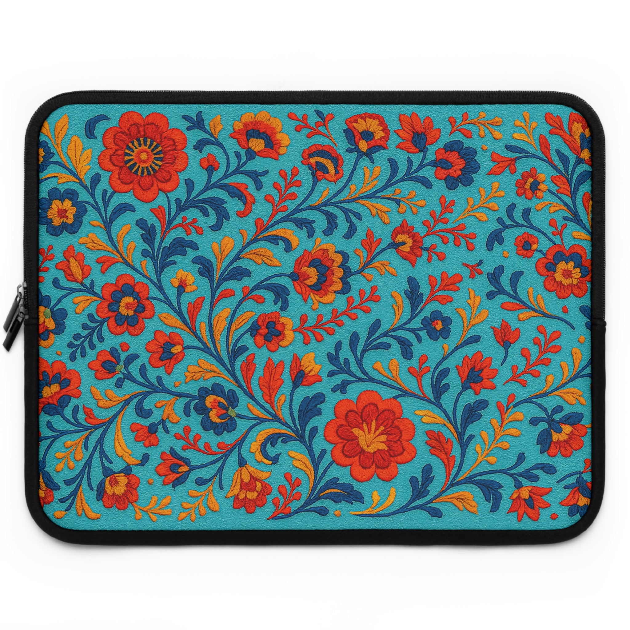 Bohemian Floral Laptop Sleeve - Colorful Tech Case, Laptop Bag, Artistic Sleeve for MacBook