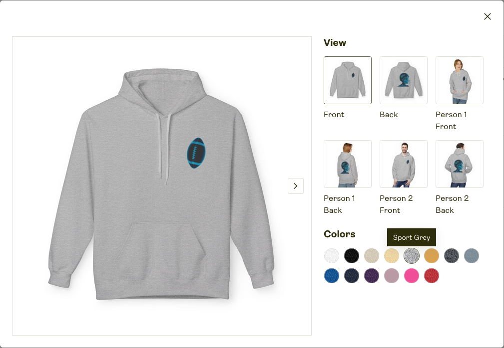 Unisex Zip Hoodie
