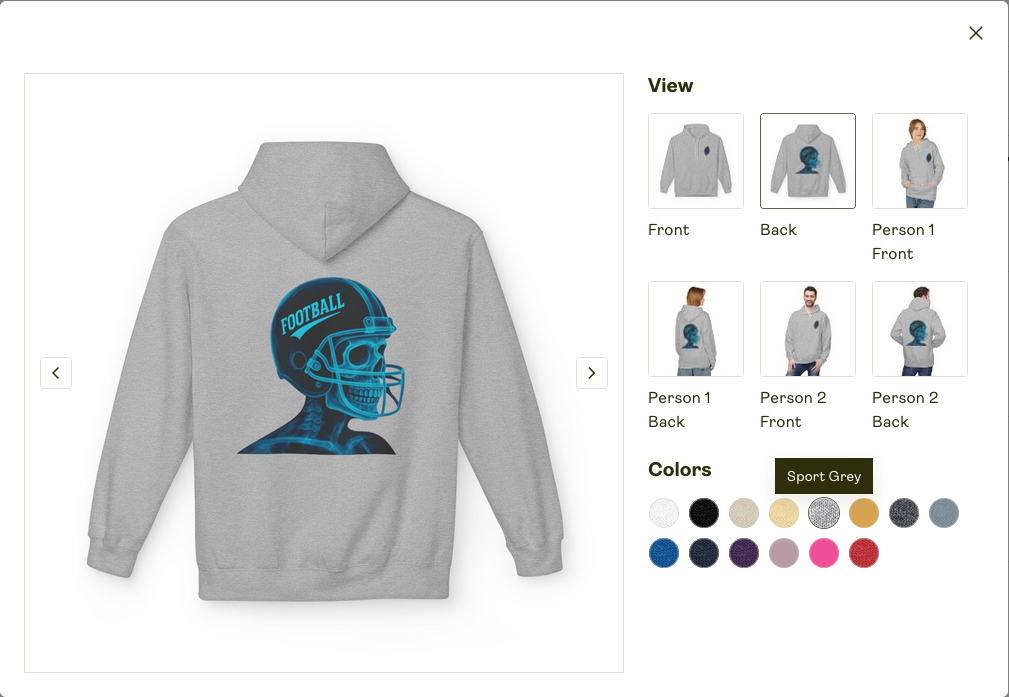 Unisex Zip Hoodie