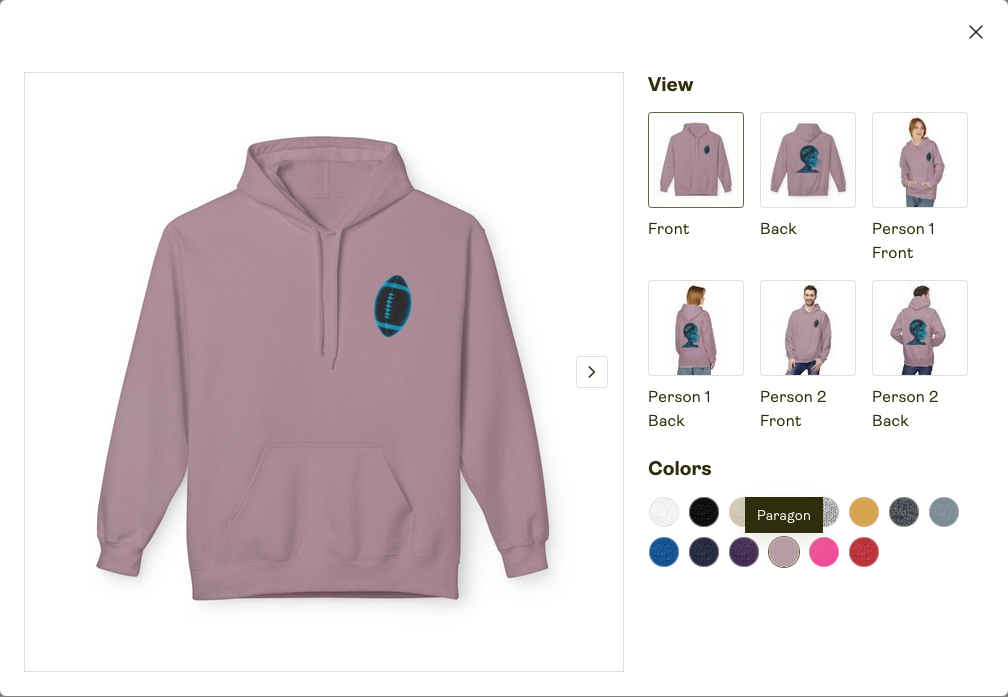 Unisex Zip Hoodie