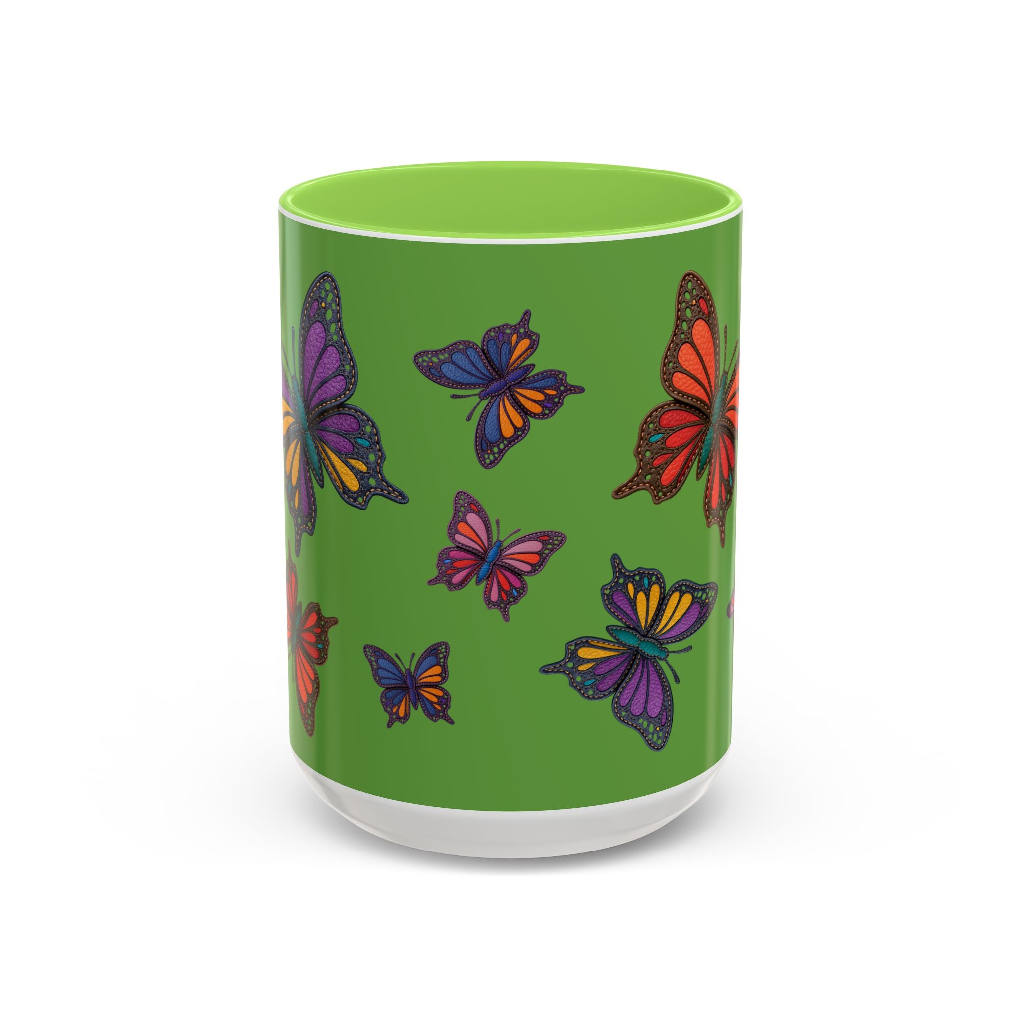 Colorful Butterfly Mug - Vibrant Coffee Cup, Gift for Nature Lovers, Eco-Friendly Drinkware, Spring Decor, 11oz & 15oz Options