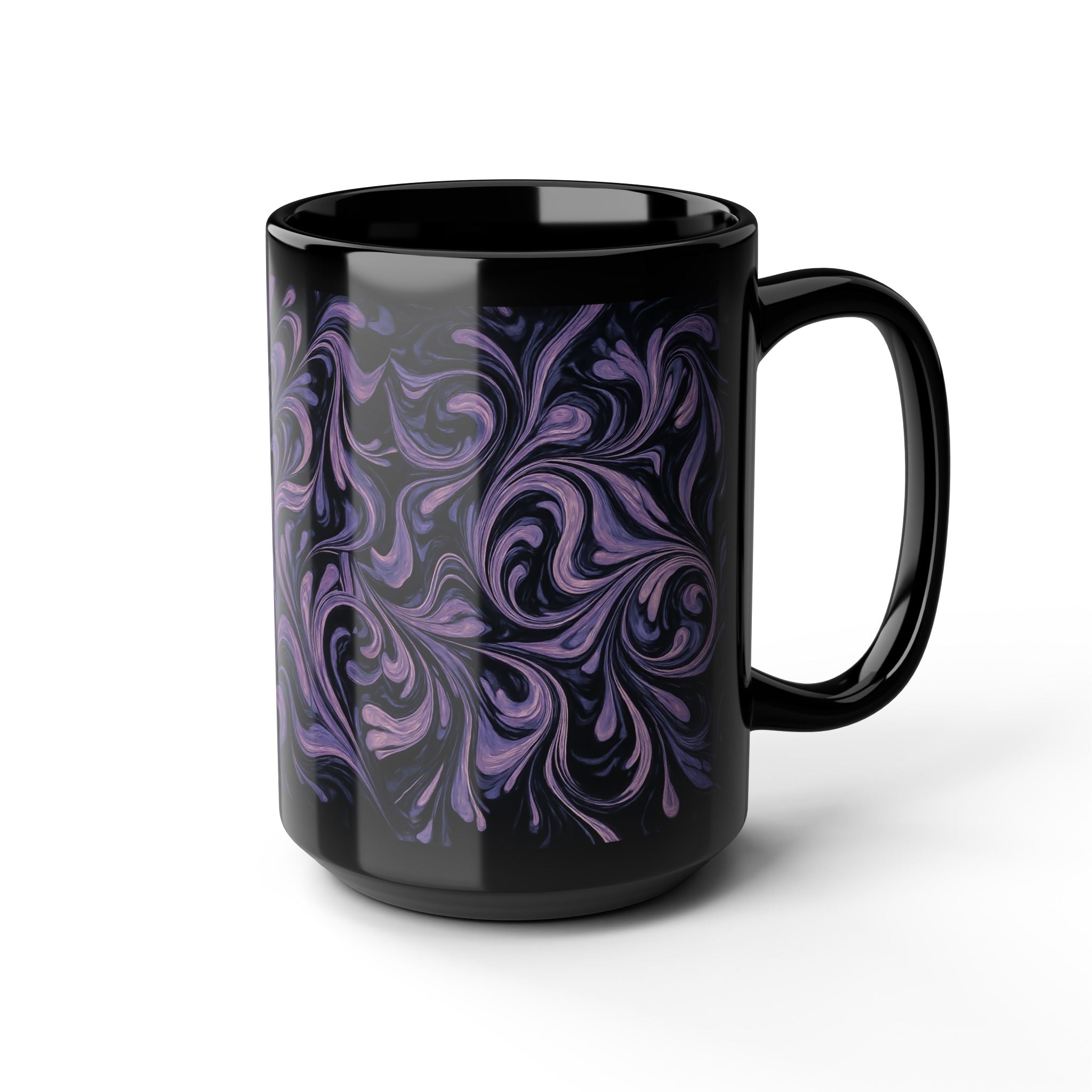Elegant Swirl Mug - Coffee Lover Gift, Home Decor, Marbled Drinkware, Unique Kitchenware, Tea Mug, Dark Aesthetic