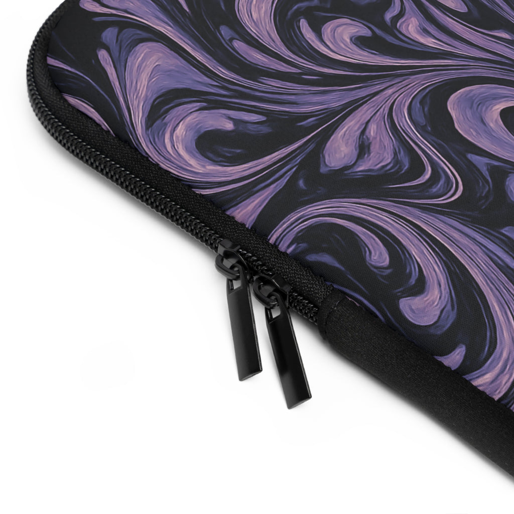 Elegant Purple Marbling Laptop and Tablet Sleeve - Stylish Computer Bag, Technology Accessory, Students, Work, and School