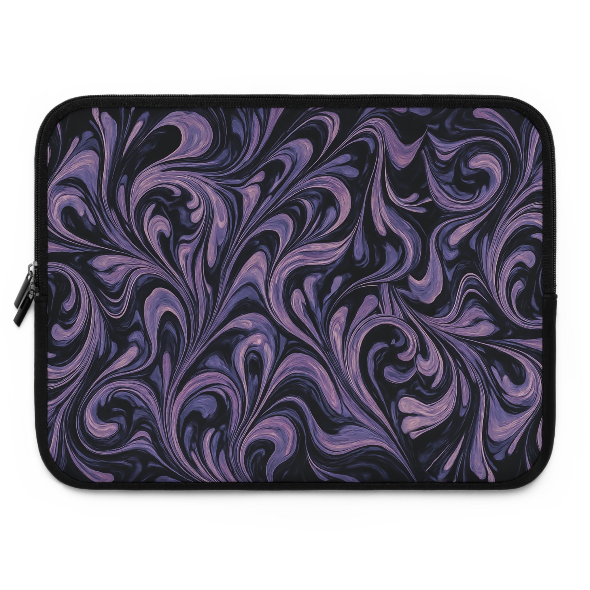 Elegant Purple Marbling Laptop and Tablet Sleeve - Stylish Computer Bag, Technology Accessory, Students, Work, and School