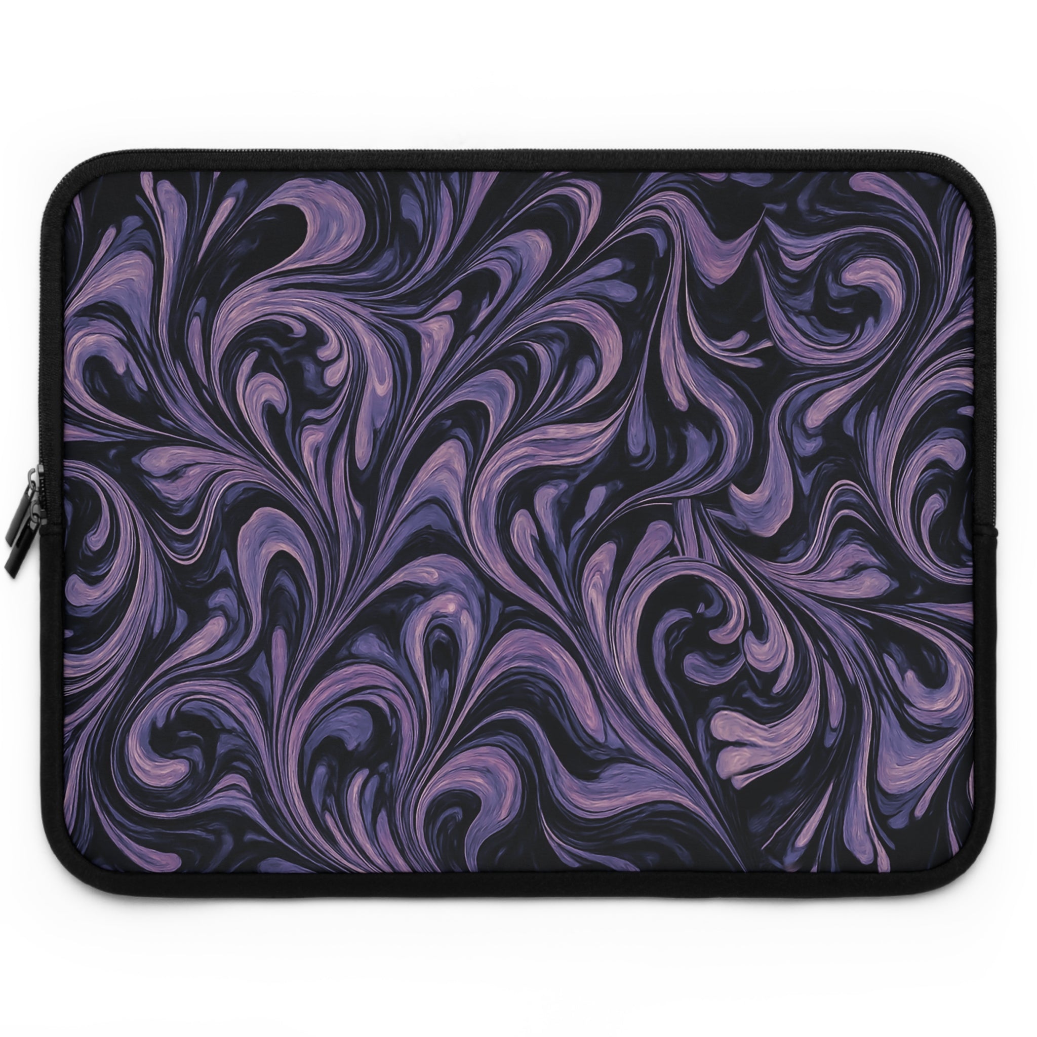 Elegant Purple Marbling Laptop and Tablet Sleeve - Stylish Computer Bag, Technology Accessory, Students, Work, and School