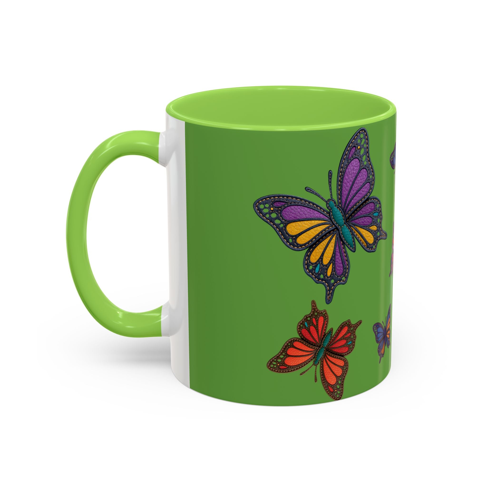 Colorful Butterfly Mug - Vibrant Coffee Cup, Gift for Nature Lovers, Eco-Friendly Drinkware, Spring Decor, 11oz & 15oz Options