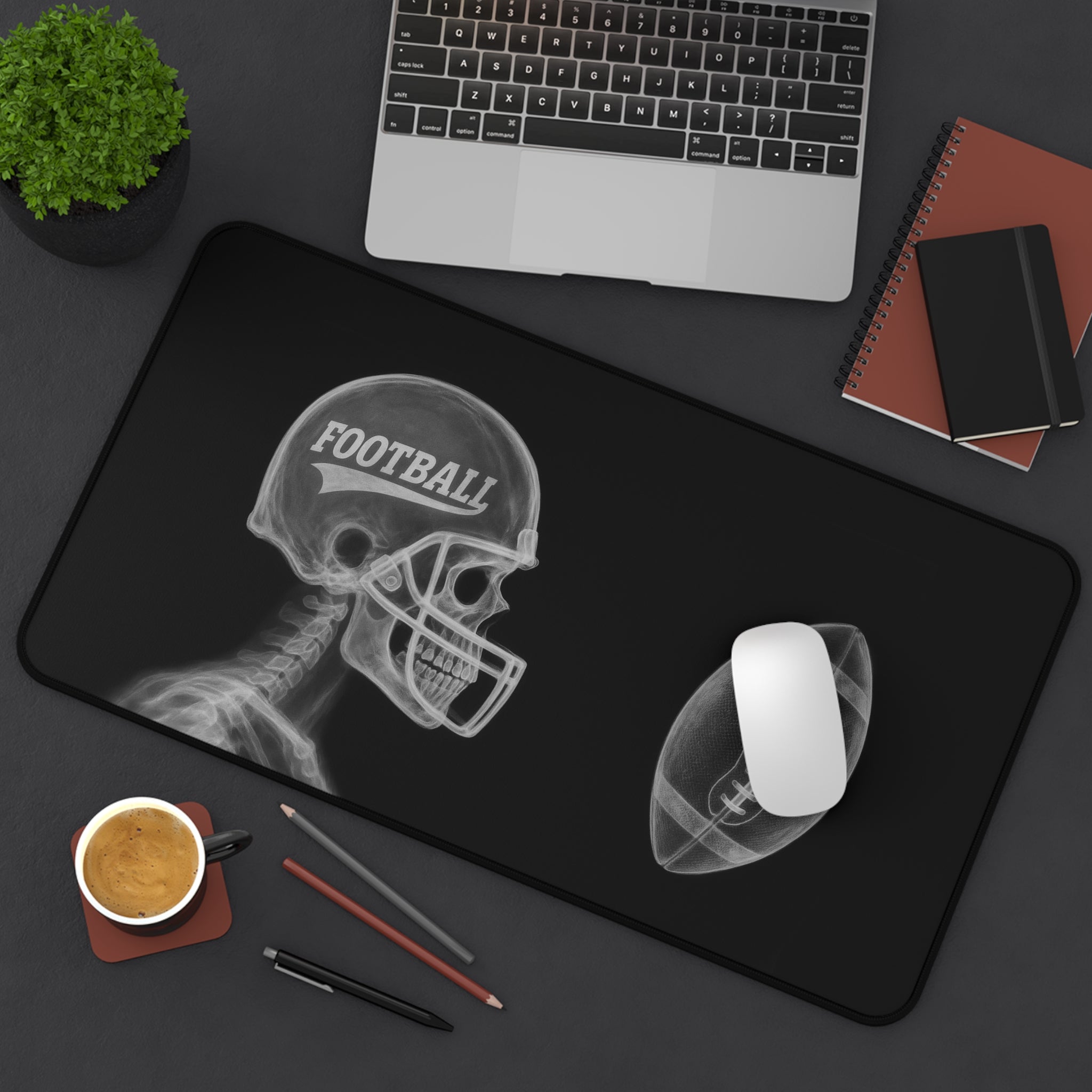 Football-Halloween Themed Desk Mat - Perfect for sports fans, gamers, and home offices | Ideal for gifting or everyday use