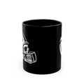 Football Skull Mug - Perfect for Sports Fans, Halloween, Gifting, Home Decor, Coffee Lover's Black Mug