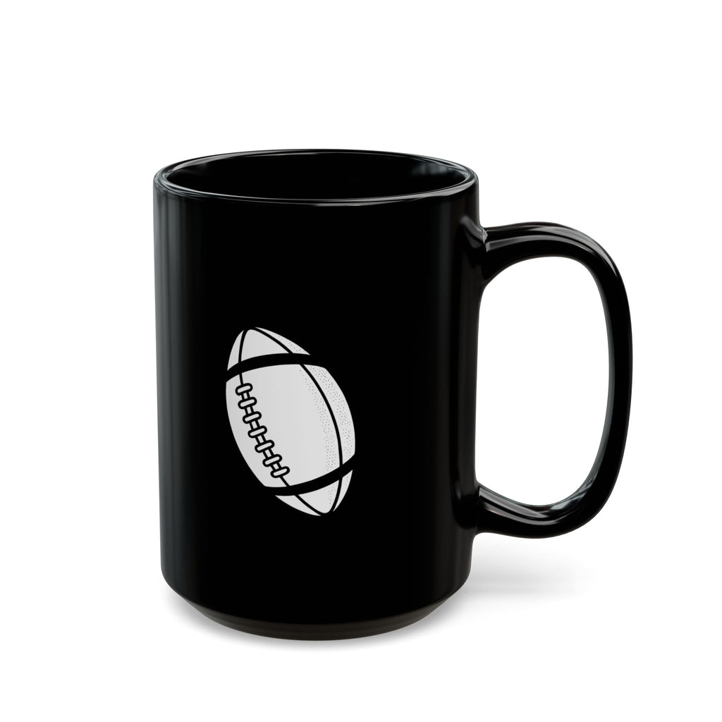 Football Skull Mug - Perfect for Sports Fans, Halloween, Gifting, Home Decor, Coffee Lover's Black Mug