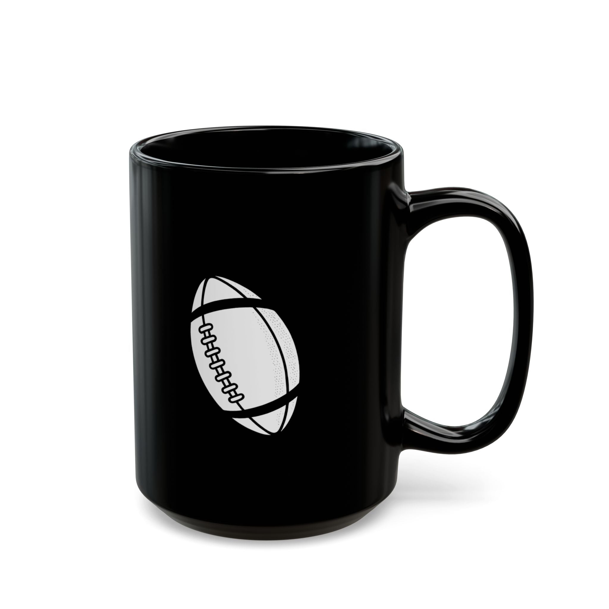 Football Skull Mug - Perfect for Sports Fans, Halloween, Gifting, Home Decor, Coffee Lover's Black Mug
