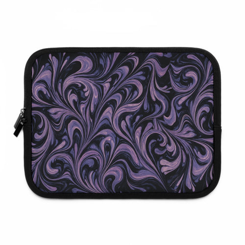 Elegant Purple Marbling Laptop and Tablet Sleeve - Stylish Computer Bag, Technology Accessory, Students, Work, and School