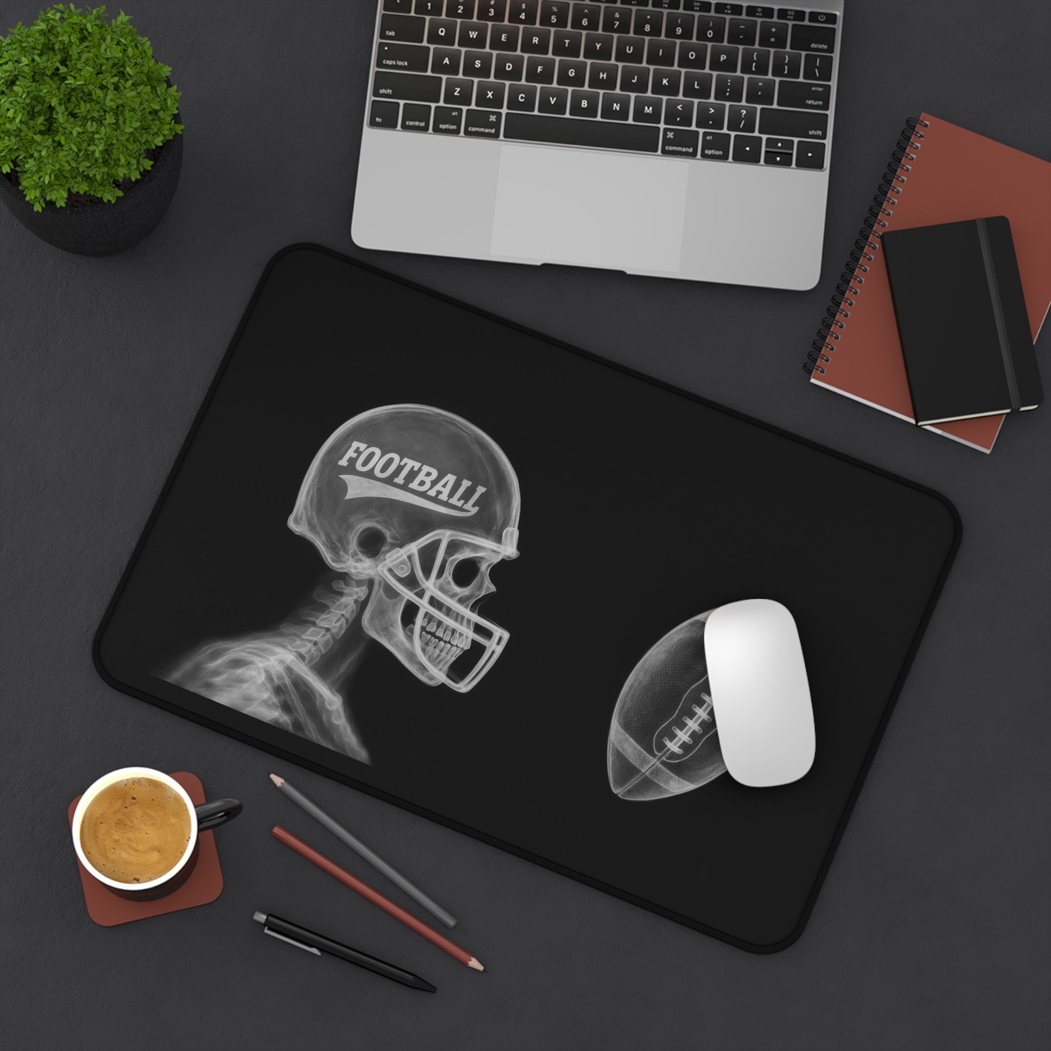 Football-Halloween Themed Desk Mat - Perfect for sports fans, gamers, and home offices | Ideal for gifting or everyday use