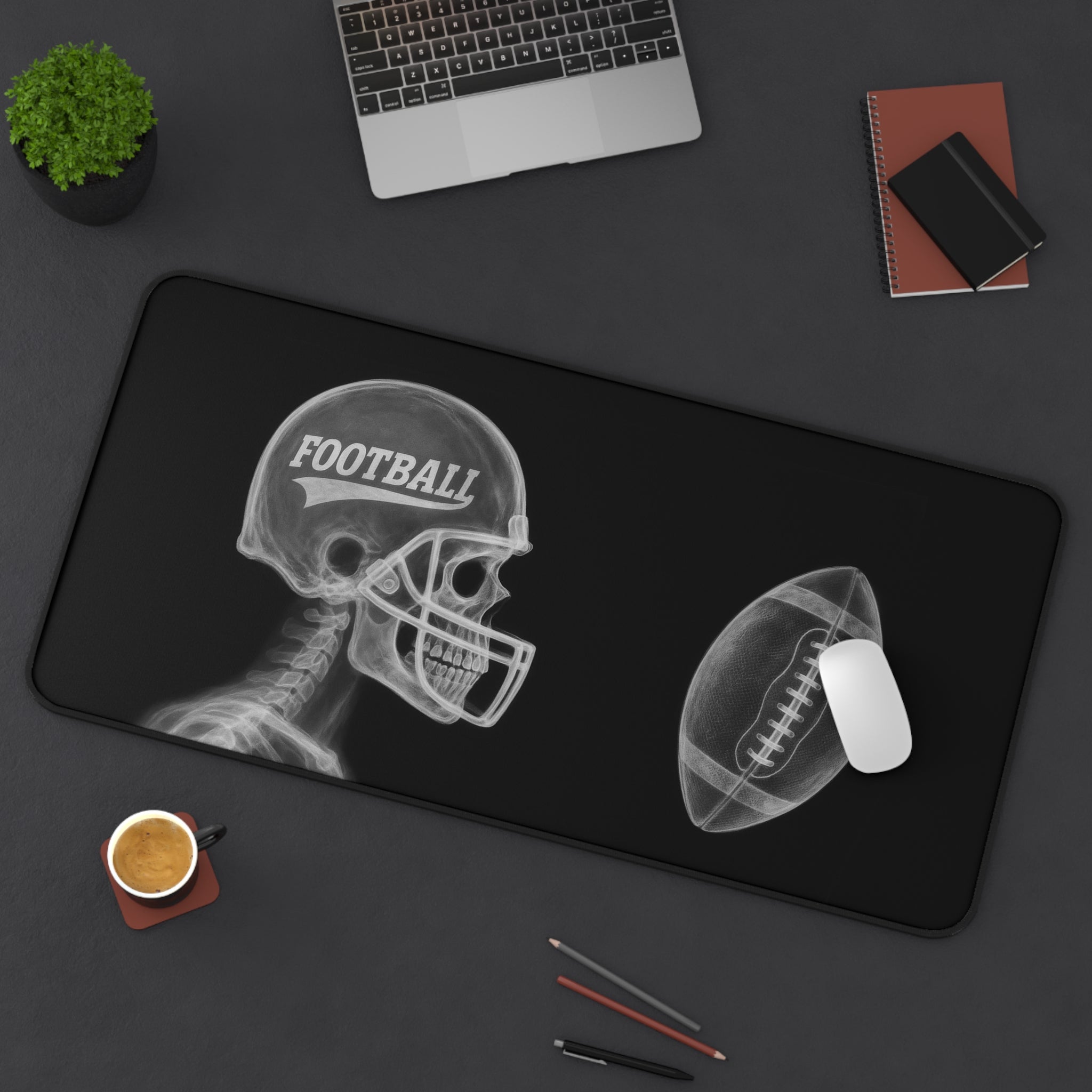 Football-Halloween Themed Desk Mat - Perfect for sports fans, gamers, and home offices | Ideal for gifting or everyday use