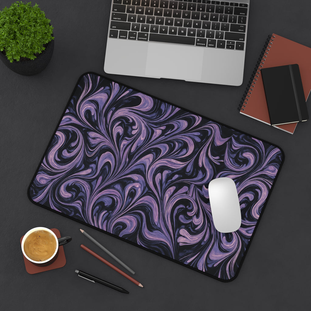 Stylish Desk Mat with Elegant Swirl Design, Office Decor, Home Workspace Accessory, Gift for Remote Workers, Desk Accessories
