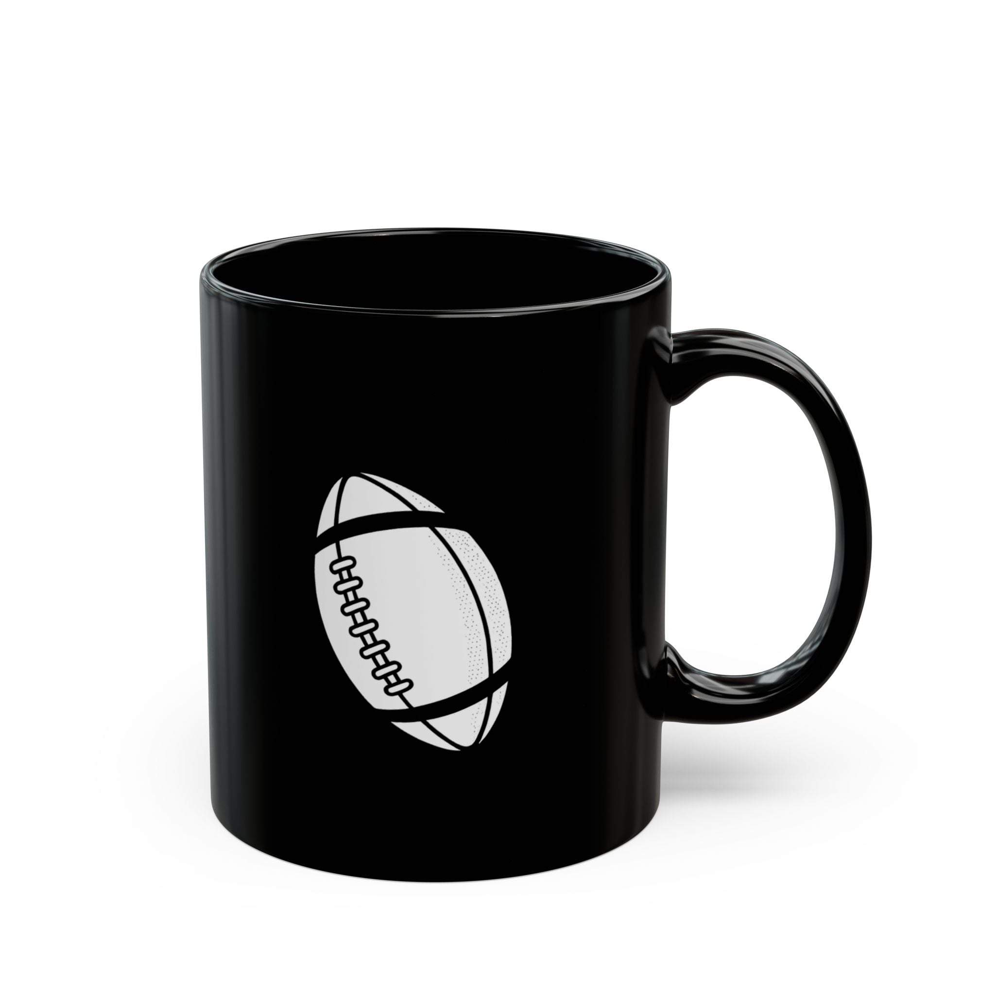 Football Skull Mug - Perfect for Sports Fans, Halloween, Gifting, Home Decor, Coffee Lover's Black Mug