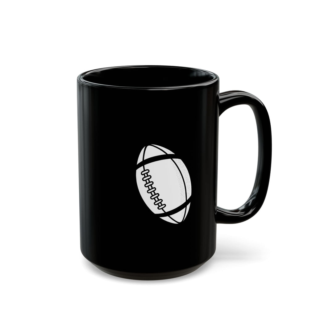 Football Skull Mug - Perfect for Sports Fans, Halloween, Gifting, Home Decor, Coffee Lover's Black Mug