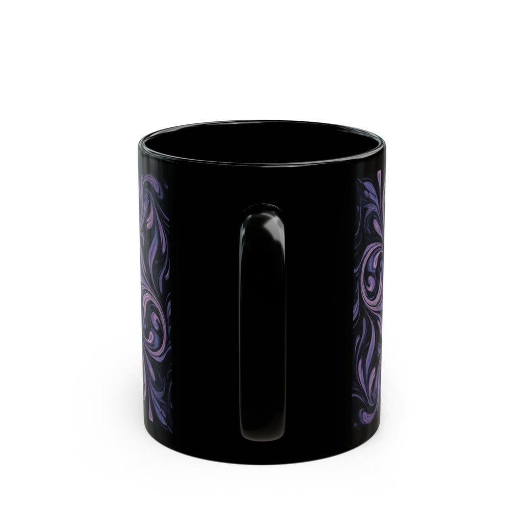 Elegant Swirl Mug - Coffee Lover Gift, Home Decor, Marbled Drinkware, Unique Kitchenware, Tea Mug, Dark Aesthetic