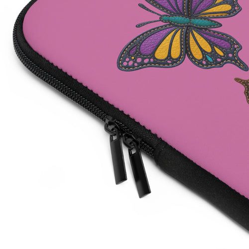 Colorful Butterfly Laptop Sleeve, Cute Purple Tech Case, Gift for Students, MacBook Bag, Unique Laptop Protector