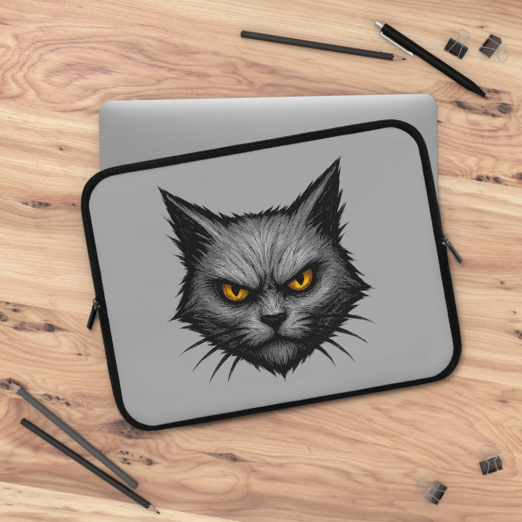 Wild Cat Laptop Sleeve | Unique Gift for Cat Lovers, Tech Accessories, Birthday and Halloween Gifts, Stylish and Special Protective Designs