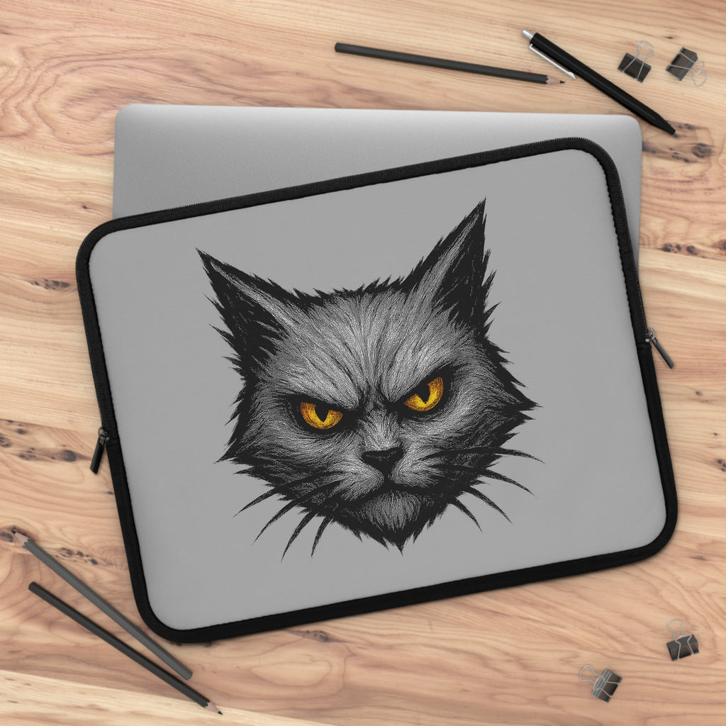 Wild Cat Laptop Sleeve | Unique Gift for Cat Lovers, Tech Accessories, Birthday and Halloween Gifts, Stylish and Special Protective Designs