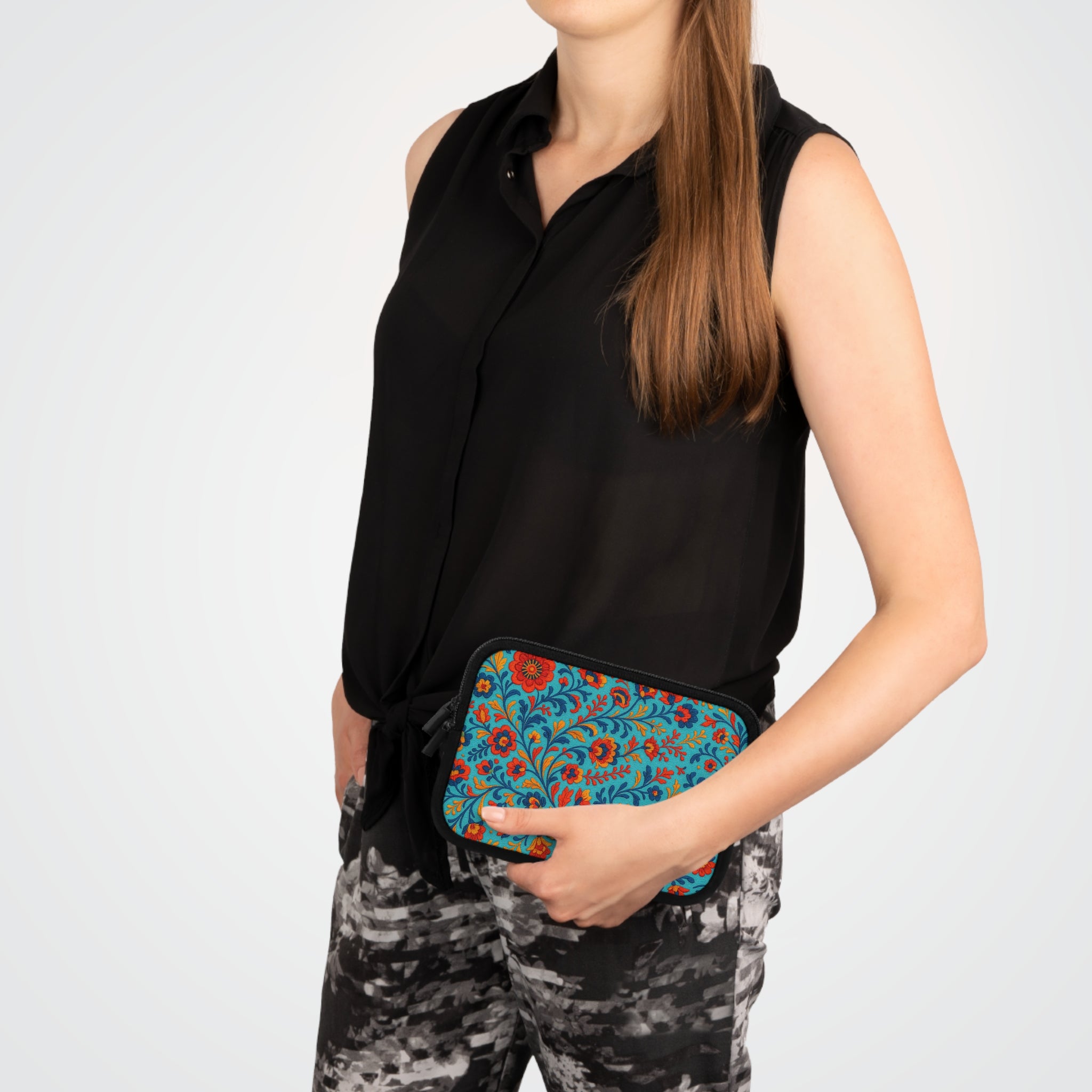 Bohemian Floral Laptop Sleeve - Colorful Tech Case, Laptop Bag, Artistic Sleeve for MacBook