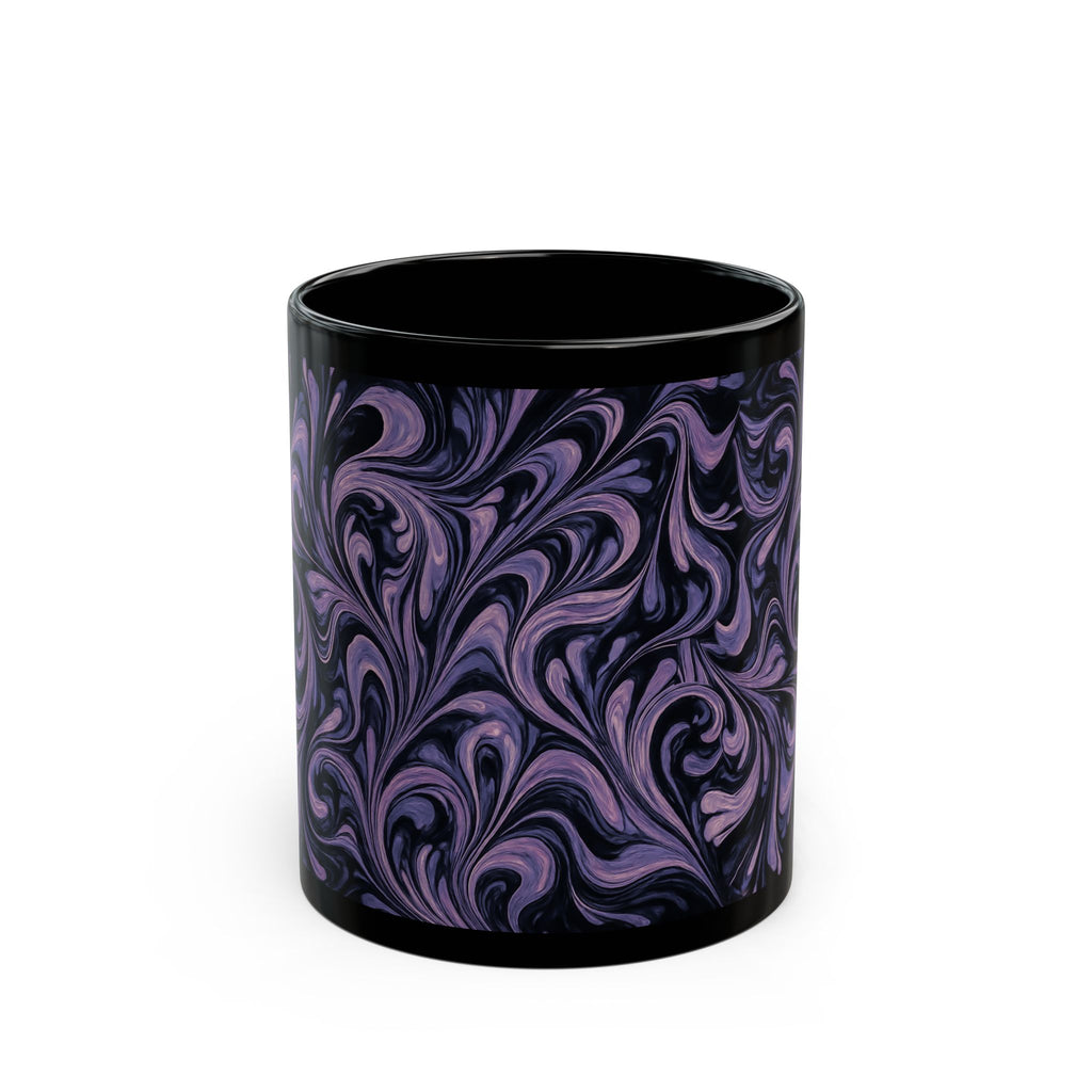 Elegant Swirl Mug - Coffee Lover Gift, Home Decor, Marbled Drinkware, Unique Kitchenware, Tea Mug, Dark Aesthetic