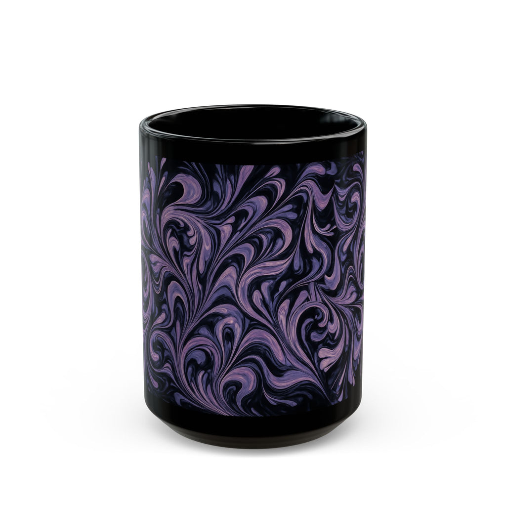 Elegant Swirl Mug - Coffee Lover Gift, Home Decor, Marbled Drinkware, Unique Kitchenware, Tea Mug, Dark Aesthetic