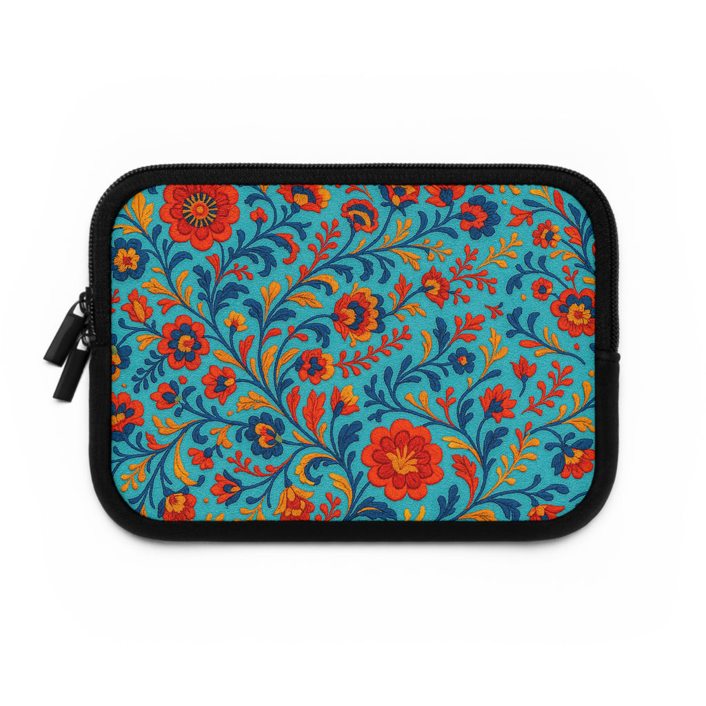 Bohemian Floral Laptop Sleeve - Colorful Tech Case, Laptop Bag, Artistic Sleeve for MacBook