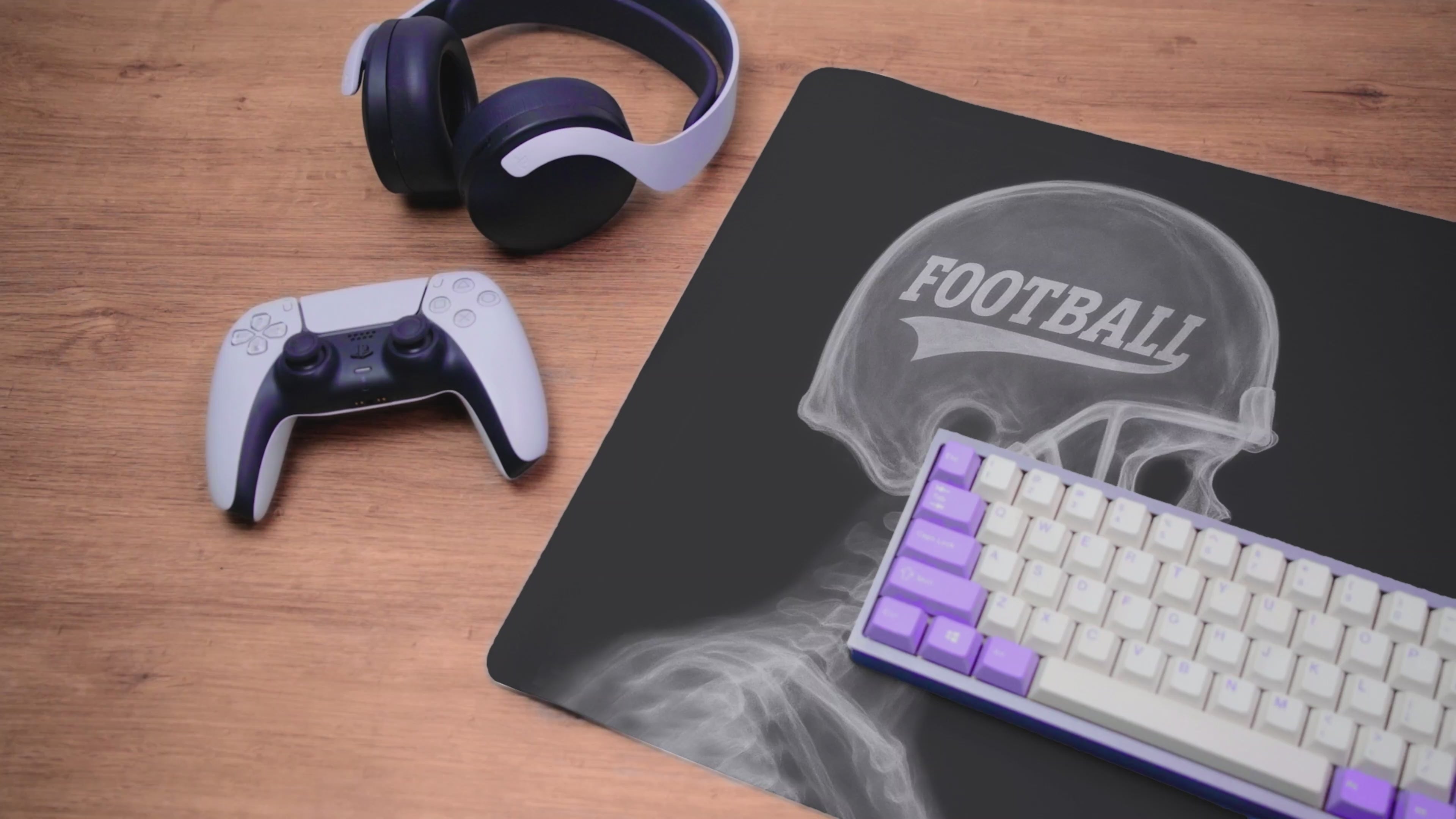 Football-Halloween Themed Desk Mat - Perfect for sports fans, gamers, and home offices | Ideal for gifting or everyday use