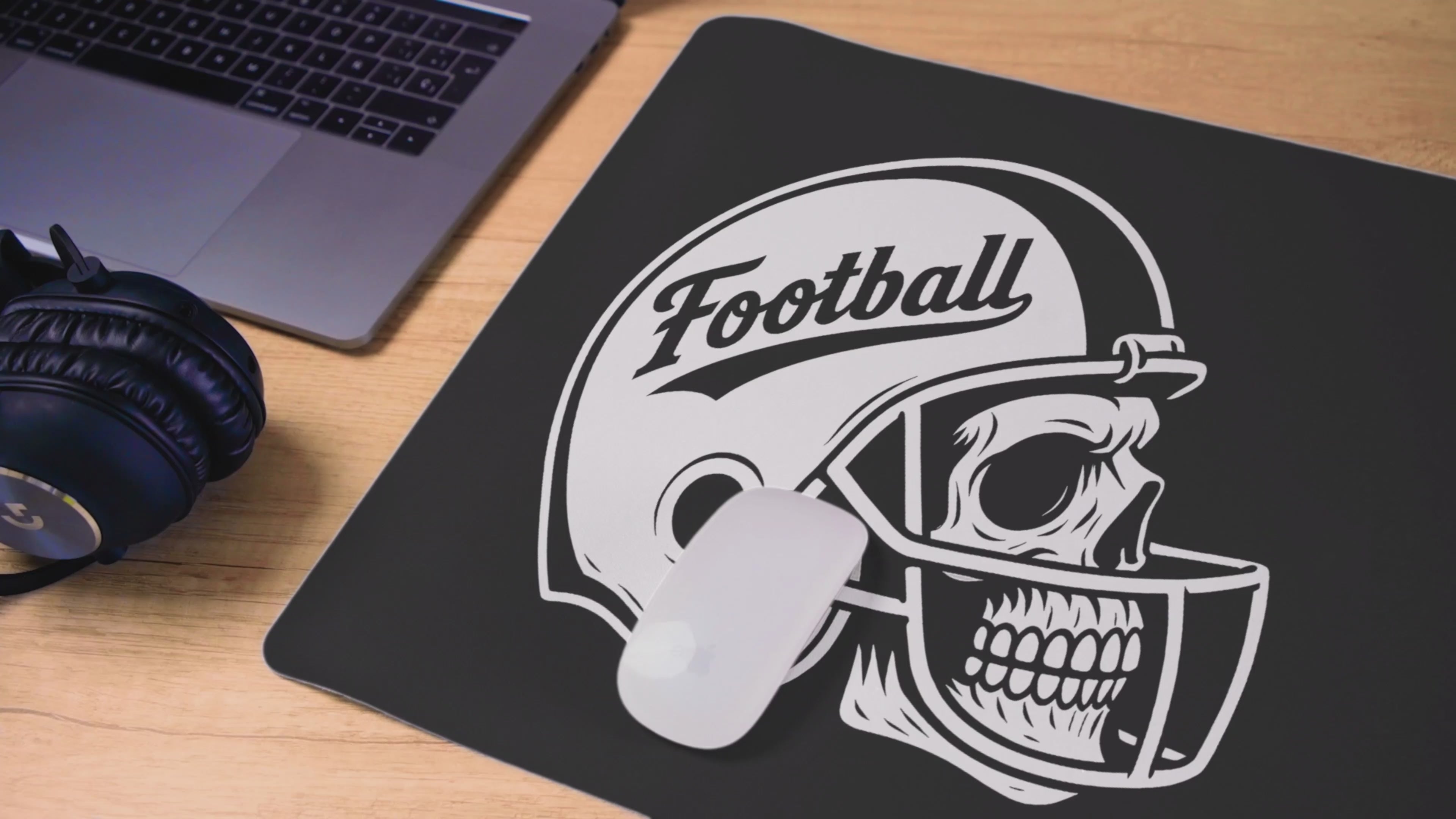 Football-Halloween Themed Desk Mat - Perfect for sports fans, gamers, and home offices | Great for gifts or everyday use